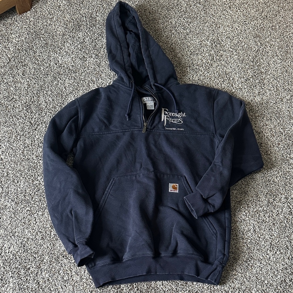Carhartt Dark Blue Men's Zip-Up Sweater